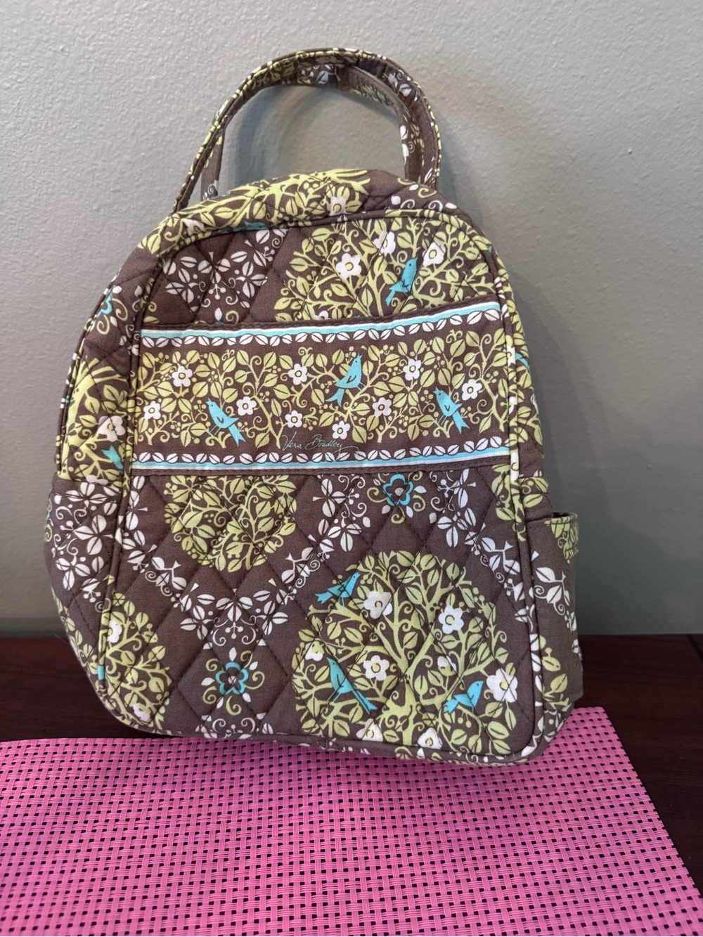 Vera Bradley Quilted lunchbox pack “sittin in a tree” RETIRED